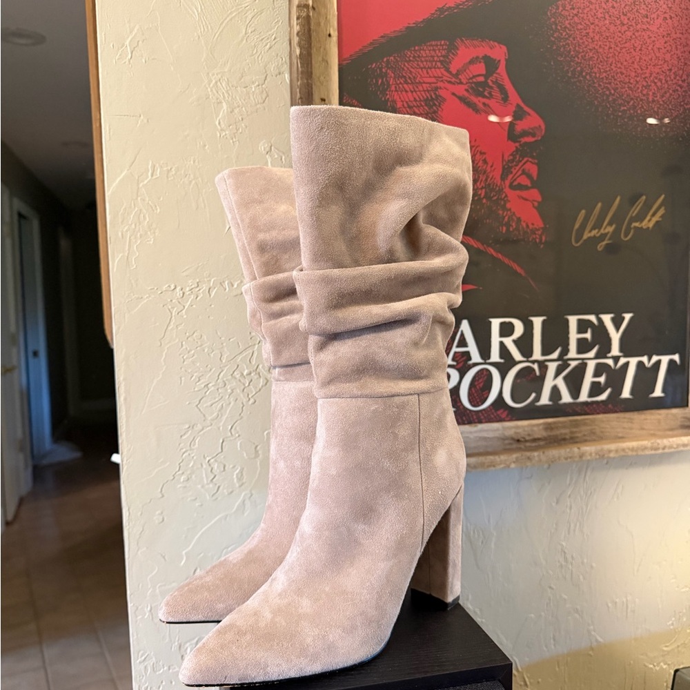 Make Offer • Marc Fisher Gomer Suede Heeled Boots - Picture 3 of 5